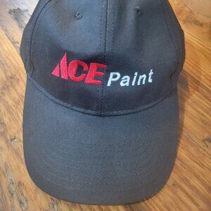 ACE Hardware Paint Hat Cap One Size Hook and Loop Closure Black KC